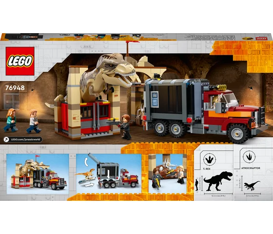 LEGO Jurassic World - T. rex & Atrociraptor dinosaurus ontsnapping - 76948