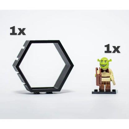 Shrek Minifigure - 71053 - inclusief 1 zeshoekige Display