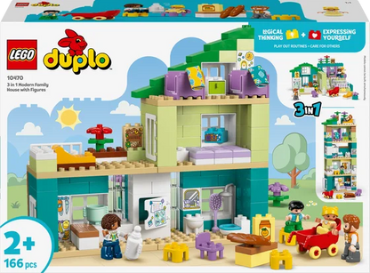 LEGO DUPLO Town - 3-in-1 modern woonhuis met figuren - 10470