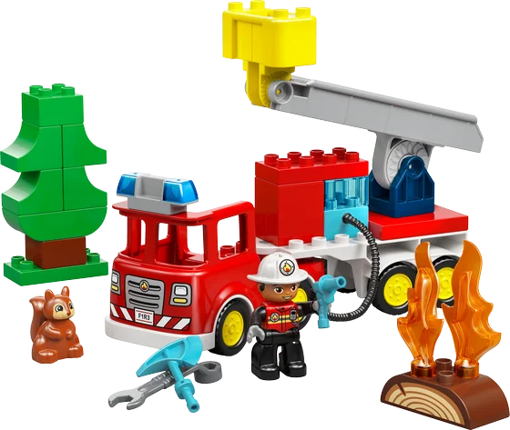 LEGO DUPLO Town - Brandweertruck met slang en brandweerman - 10473