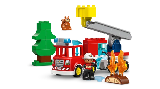 LEGO DUPLO Town - Brandweertruck met slang en brandweerman - 10473