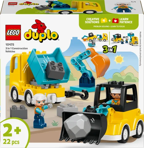 LEGO DUPLO Town - 3-in-1 bouwvoertuigen - 10475