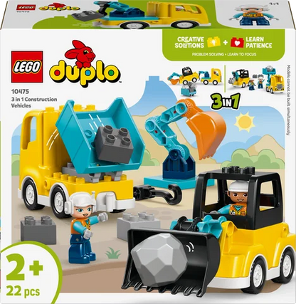 LEGO DUPLO Town - 3-in-1 bouwvoertuigen - 10475