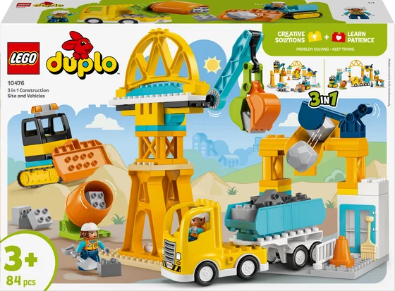 LEGO DUPLO Town - 3-in-1 bouwplaats en voertuigen - 10476