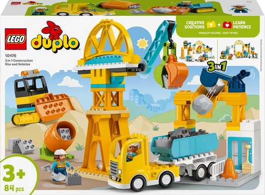 LEGO DUPLO Town - 3-in-1 bouwplaats en voertuigen - 10476