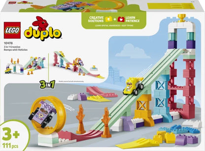 LEGO DUPLO Town - 3-in-1 creatieve hellingen met voertuigen - 10478