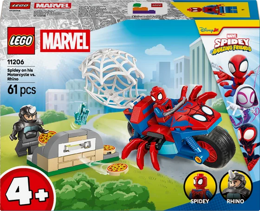 LEGO Marvel - Spidey op zijn motor vs. Rhino - 11206