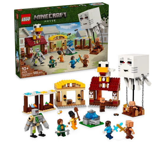 LEGO Minecraft - De Ghast-ballon aanval op het dorp - 21273