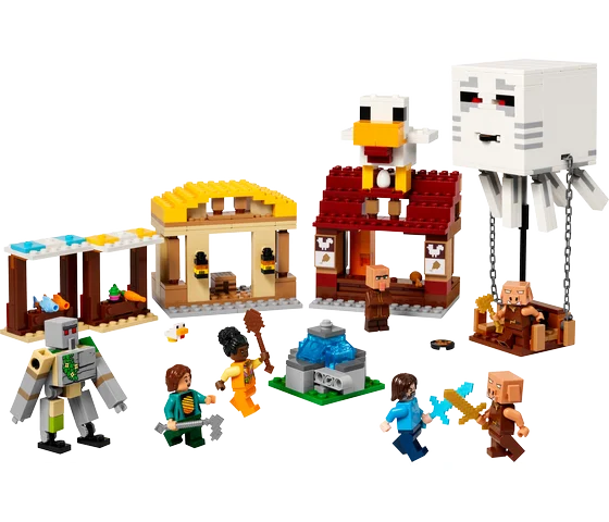 LEGO Minecraft - De Ghast-ballon aanval op het dorp - 21273
