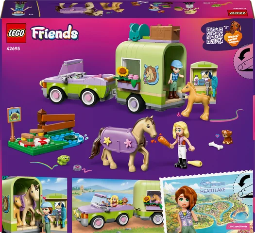 LEGO Friends - Trailer met paard en veulen - 42695
