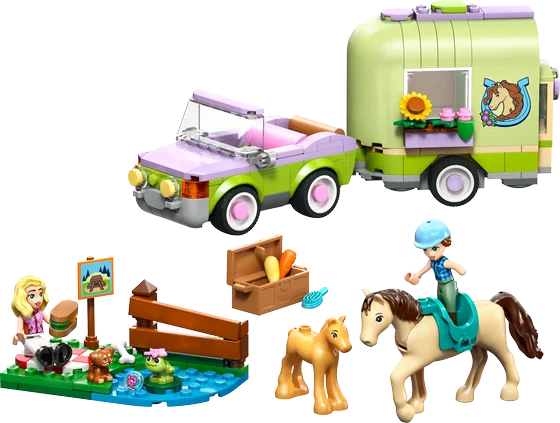 LEGO Friends - Trailer met paard en veulen - 42695