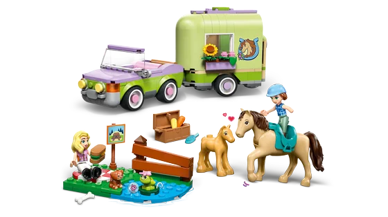 LEGO Friends - Trailer met paard en veulen - 42695