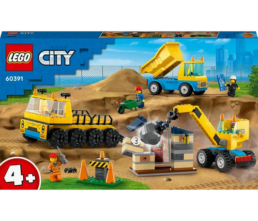 LEGO City - Kiepwagen, bouwtruck en sloopkraan - 60391