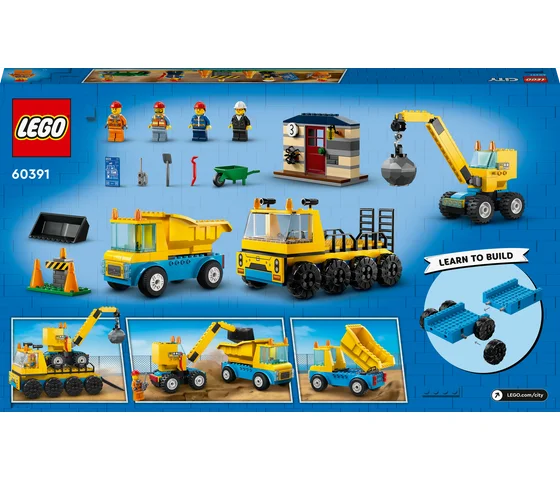 LEGO City - Kiepwagen, bouwtruck en sloopkraan - 60391