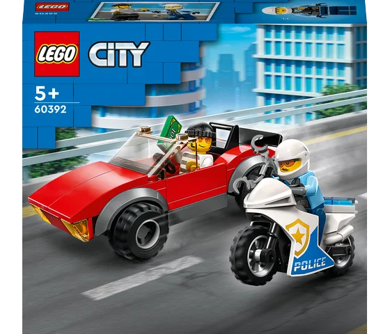 LEGO City - Achtervolging auto op politiemotor - 60392
