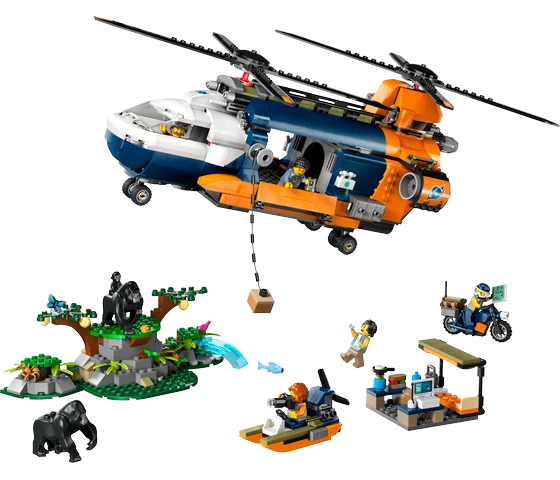 LEGO City - Jungleonderzoekers: helikopter bij de basis - 60437