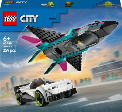 LEGO City - Straalvliegtuig vs. sportauto - 60489
