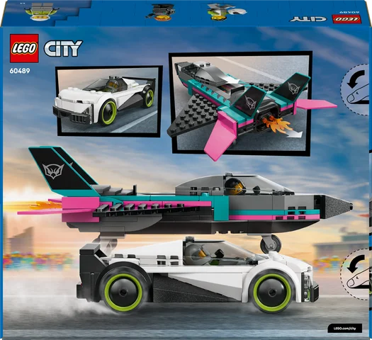 LEGO City - Straalvliegtuig vs. sportauto - 60489