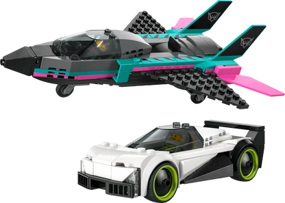 LEGO City - Straalvliegtuig vs. sportauto - 60489