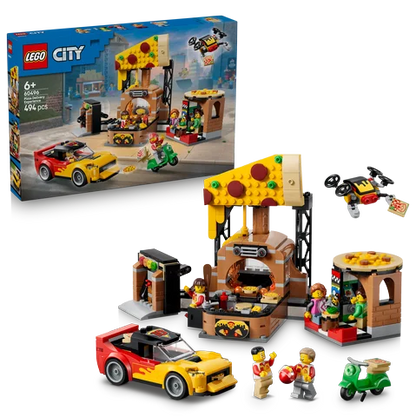 LEGO City - Pizzacentrale met voertuigen - 60496