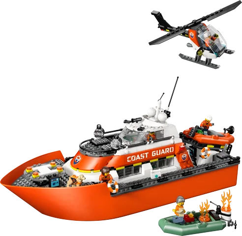 LEGO City - Kustwacht reddingsboot met helikopter - 60504