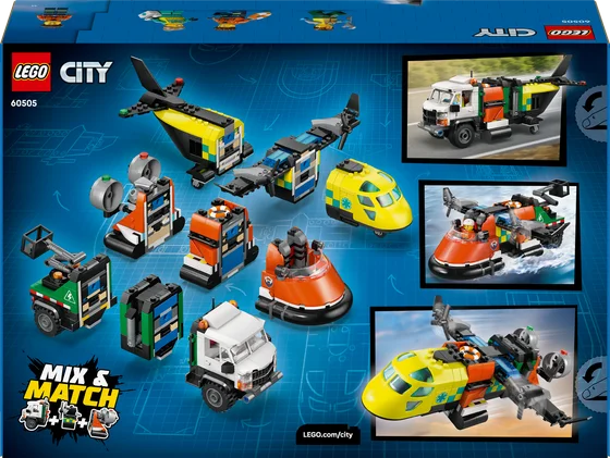 LEGO City - Vliegtuig, servicewagen en hovercraft remix - 60505