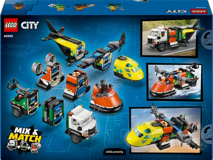 LEGO City - Vliegtuig, servicewagen en hovercraft remix - 60505