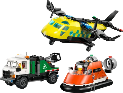 LEGO City - Vliegtuig, servicewagen en hovercraft remix - 60505