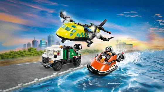 LEGO City - Vliegtuig, servicewagen en hovercraft remix - 60505