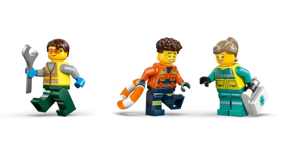 LEGO City - Vliegtuig, servicewagen en hovercraft remix - 60505