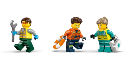 LEGO City - Vliegtuig, servicewagen en hovercraft remix - 60505
