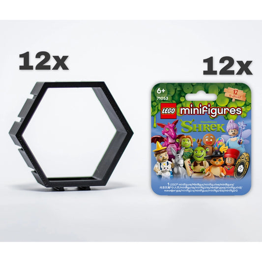 Shrek Minifigures - 71053 - Complete Serie inclusief 12 zeshoekige Displays