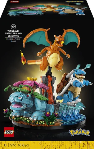 LEGO Pokémon - Venusaur, Charizard en Blastoise - 72153