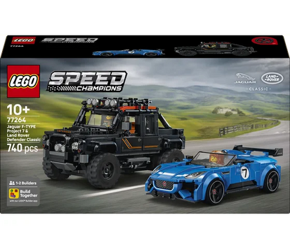 LEGO Speed Champions - Jaguar Project 7 en Land Rover Defender - 77264