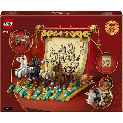LEGO Chinese Festivals - Display met galopperende paarden - 80119