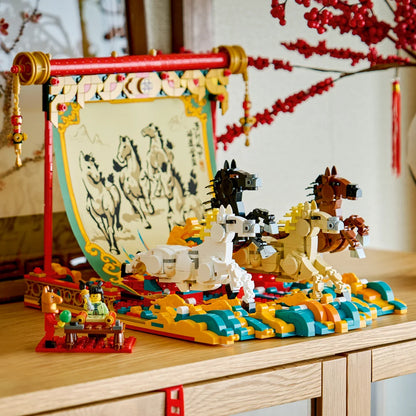 LEGO Chinese Festivals - Display met galopperende paarden - 80119