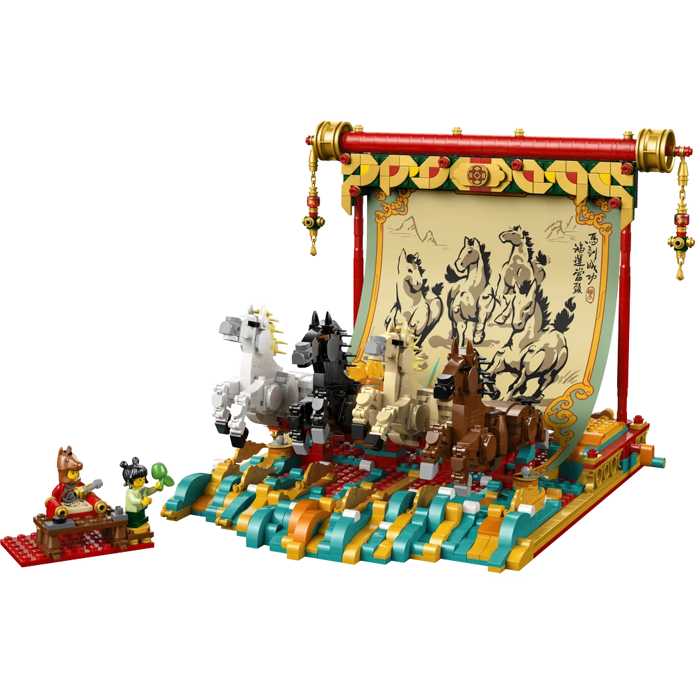 LEGO Chinese Festivals - Display met galopperende paarden - 80119