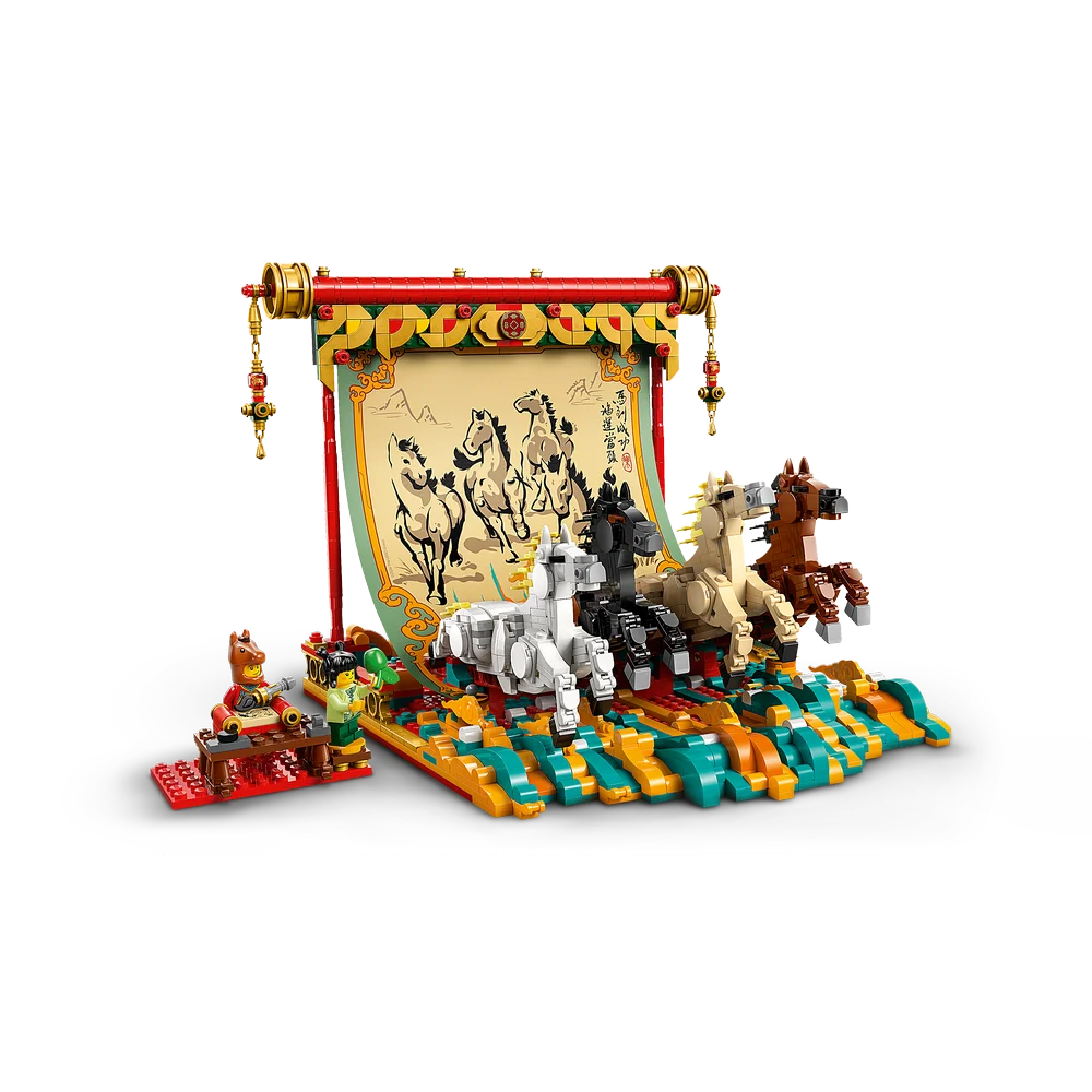 LEGO Chinese Festivals - Display met galopperende paarden - 80119