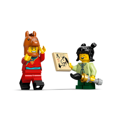 LEGO Chinese Festivals - Display met galopperende paarden - 80119