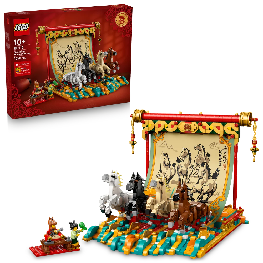 LEGO Chinese Festivals - Display met galopperende paarden - 80119