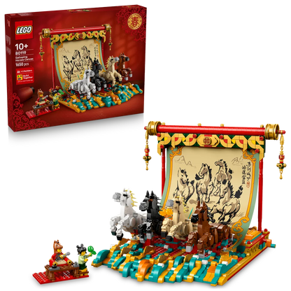 LEGO Chinese Festivals - Display met galopperende paarden - 80119