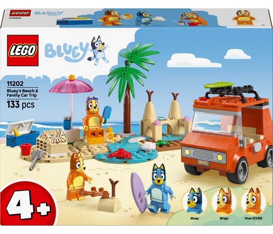 LEGO Bluey - Bluey's autorit naar het strand - 11202