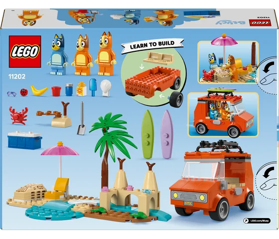 LEGO Bluey - Bluey's autorit naar het strand - 11202