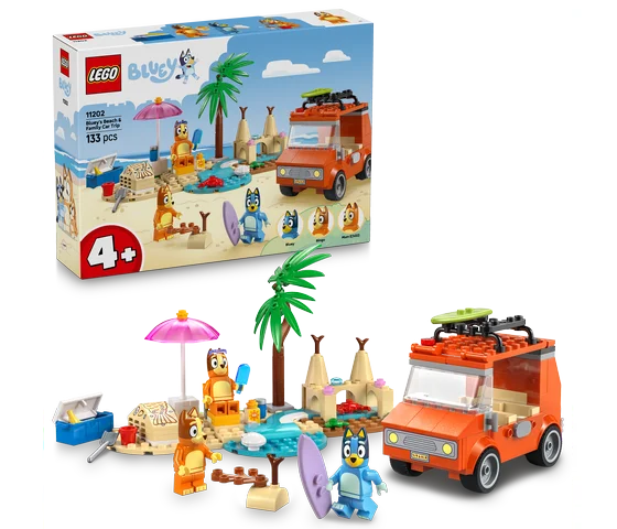 LEGO Bluey - Bluey's autorit naar het strand - 11202