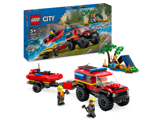 LEGO City - 4x4 brandweerauto met reddingsboot - 60412