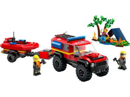 LEGO City - 4x4 brandweerauto met reddingsboot - 60412