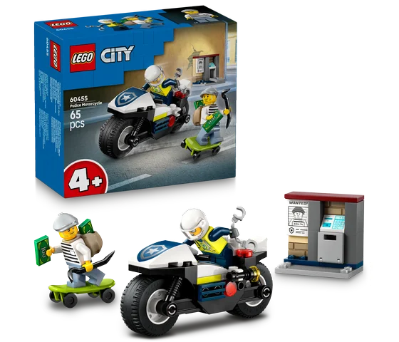 LEGO City - Achtervolging op politiemotor - 60455