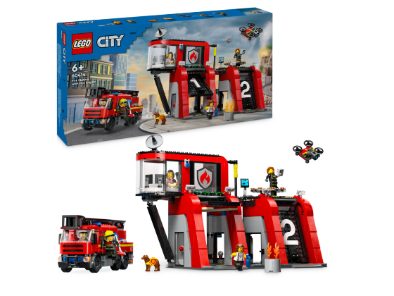 LEGO City - Brandweerkazerne en brandweerauto - 60414