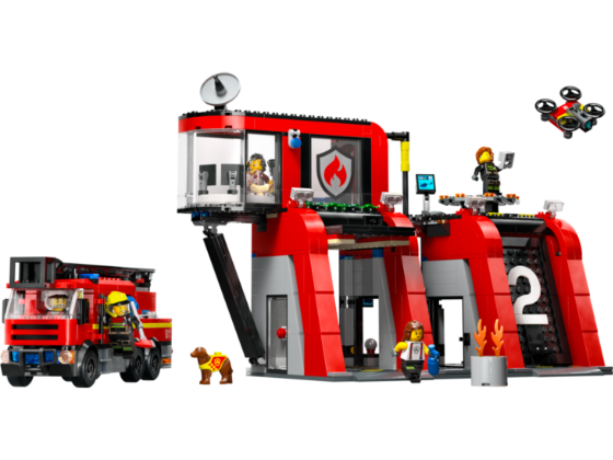 LEGO City - Brandweerkazerne en brandweerauto - 60414