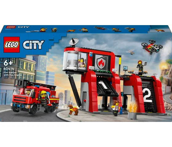 LEGO City - Brandweerkazerne en brandweerauto - 60414